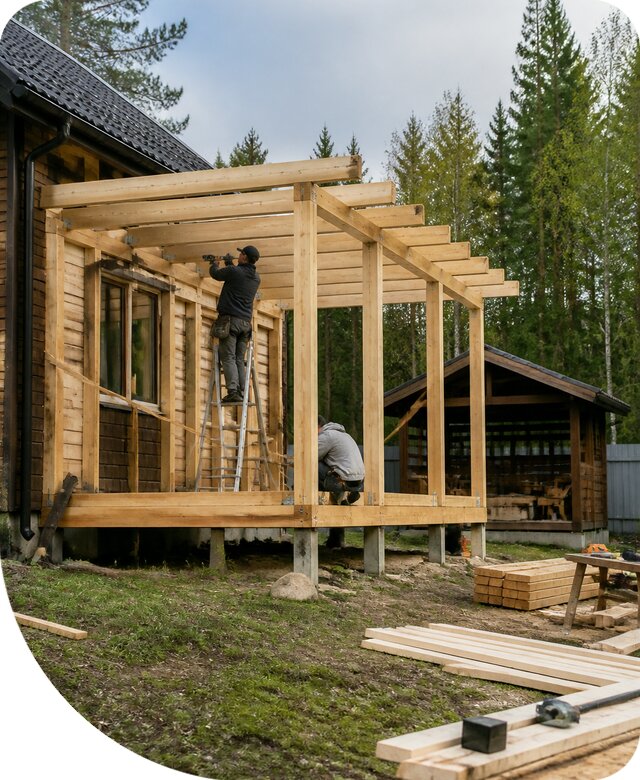 Строительство пристроек и построек на участке в Йошкаре-Ола